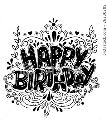 Birthday card design vintage style template 26230285