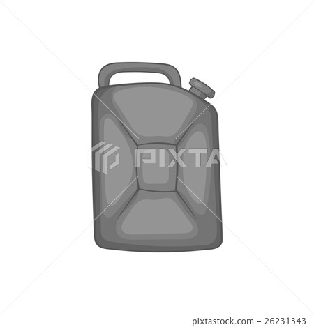Flask for gasoline icon, black monochrome style 26231343