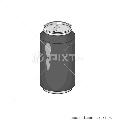 Carbonated drink icon, black monochrome style - Stock Illustration ...