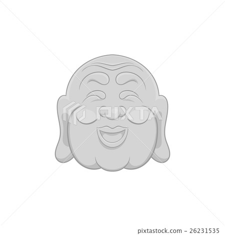 Buddha icon, black monochrome style 26231535