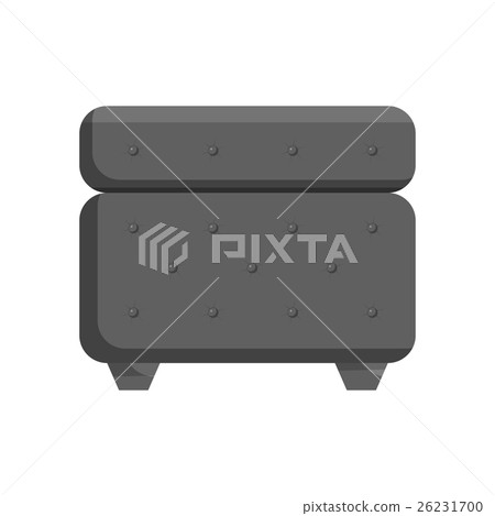 Padded stool icon, black monochrome style Padded stool icon, black monochrome style 26231700