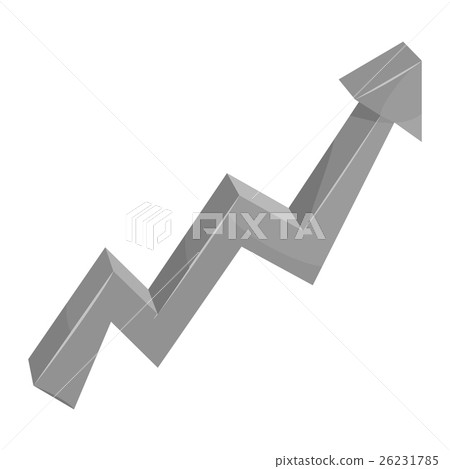 Business arrow icon, black monochrome style Business arrow icon, black monochrome style 26231785