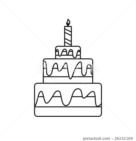 Cake icon, outline style Cake icon, outline style 26232169