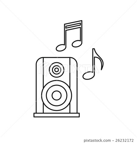 Portable music speacker icon, outline style 26232172