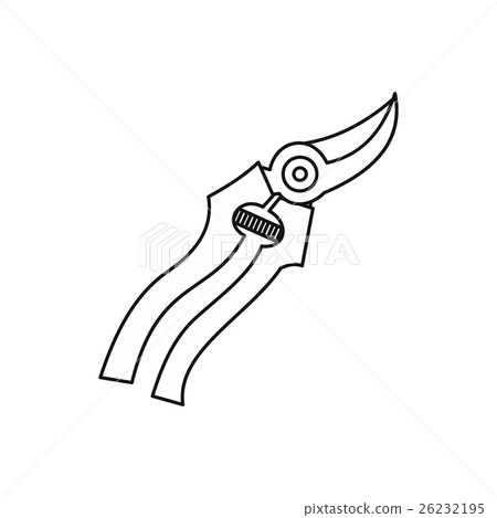 Garden pruner icon, outline style Garden pruner icon, outline style 26232195