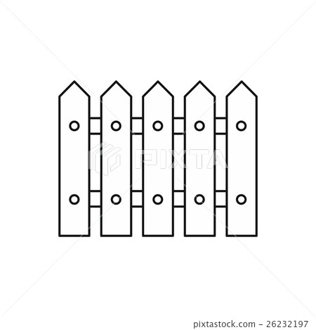 Fence icon, outline style 26232197