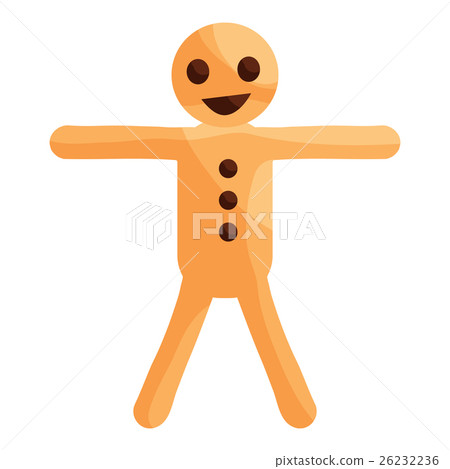 Gingerbread man cookie icon, cartoon style Gingerbread man cookie icon, cartoon style 26232236