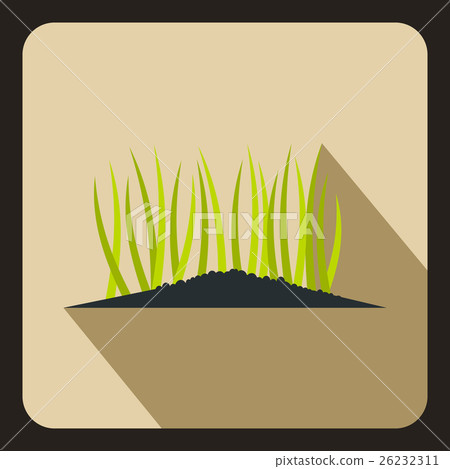 Young sprout seedlings icon, flat style 26232311