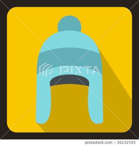 Winter hat icon, flat style 26232585