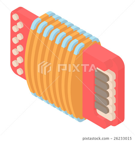 Modern accordion icon, cartoon style 26233015