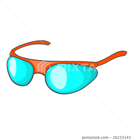 Bicycle sport glasses icon, cartoon style Bicycle sport glasses icon, cartoon style 26233143