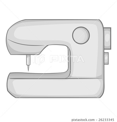 Sewing machine icon, black monochrome style 26233345
