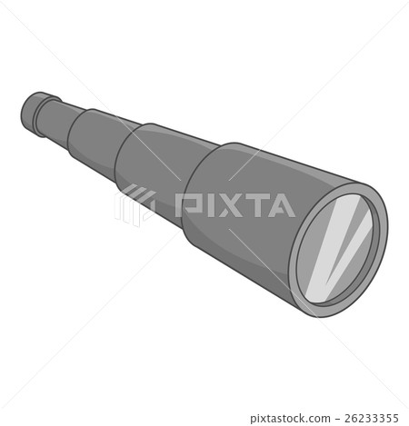 Spyglass icon, black monochrome style 26233355