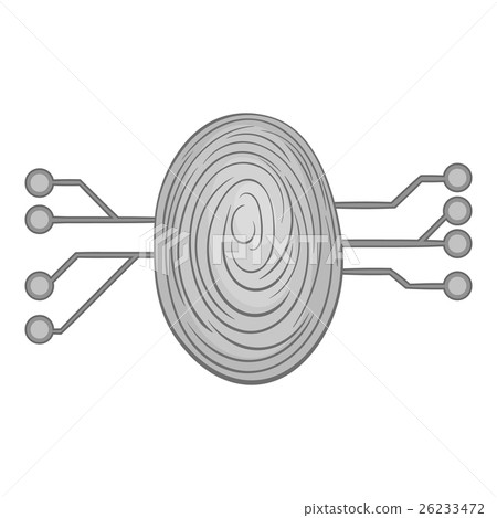 Scan a fingerprint icon, black monochrome style Scan a fingerprint icon, black monochrome style 26233472