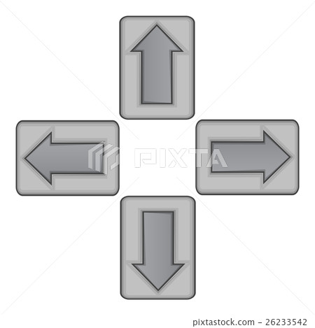 Joystick buttons icon, black monochrome style Joystick buttons icon, black monochrome style 26233542