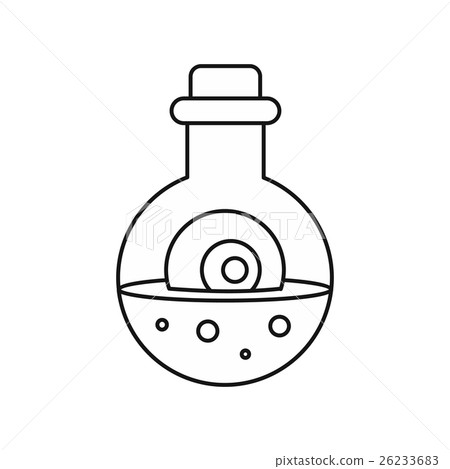 Potion in flask icon, outline style 26233683