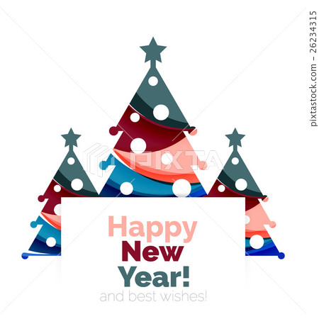 2017 Christmas and New Year Geometric Banner 26234315