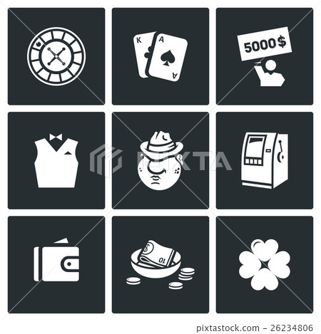Vector Set of Casino Icons.  26234806
