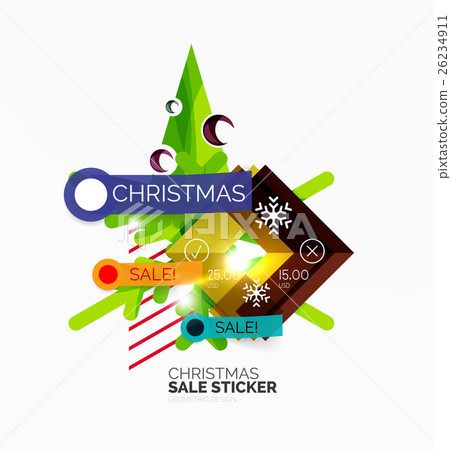 Shiny holiday New Year and Christmas sale banners Shiny holiday New Year and Christmas sale banners 26234911