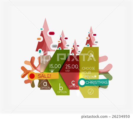 Paper New Year and Christmas labels, stickers Paper New Year and Christmas labels, stickers 26234950