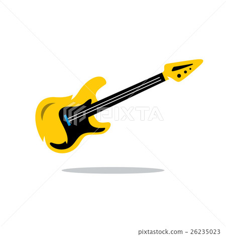 Vector Electric Guitar Cartoon Illustration. 26235023