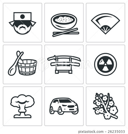 Vector Set of Japan Icons. 26235033
