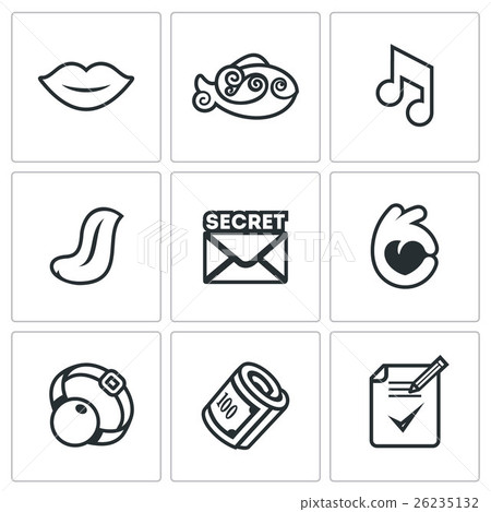 Vector Set of Silence Icons.  26235132