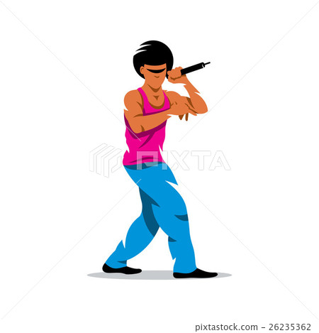 Vector Rap Battle Cartoon Illustration. 26235362