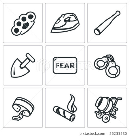 Vector Set of Slavery Icons. Vector Set of Slavery Icons. 26235380