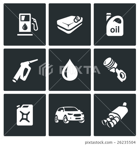 Vector Set of Fuel Icons.  26235504