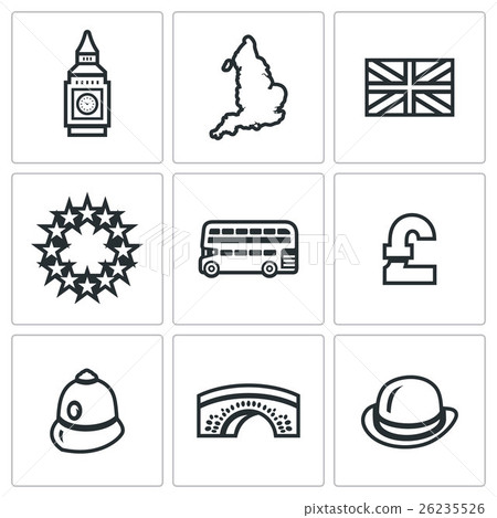 Vector Set of United Kingdom Icons. Vector Set of United Kingdom Icons. 26235526