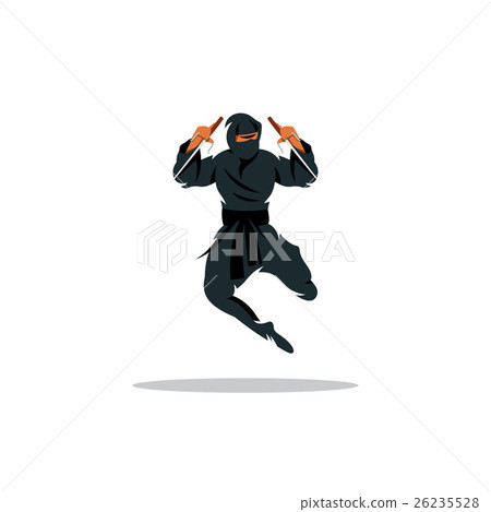 Vector Asian Ninja Cartoon Illustration. Vector Asian Ninja Cartoon Illustration. 26235528