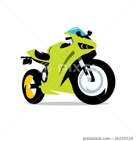 Vector Motorcycle Cartoon Illustration. Vector Motorcycle Cartoon Illustration. 26235529