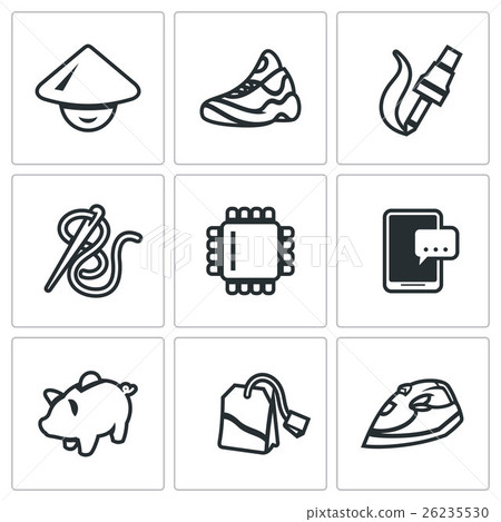 Vector Set of Cheap Labor Icons. Vector Set of Cheap Labor Icons. 26235530