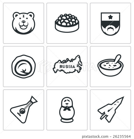 Vector Set of Russia Icons. Vector Set of Russia Icons. 26235564