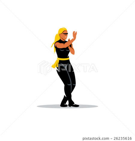 Vector Wing Chun kung fu Woman Vector Wing Chun kung fu Woman 26235616