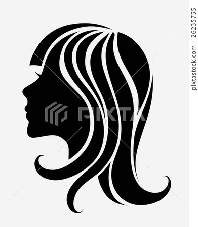 Vector silhouette of a young girl 26235755