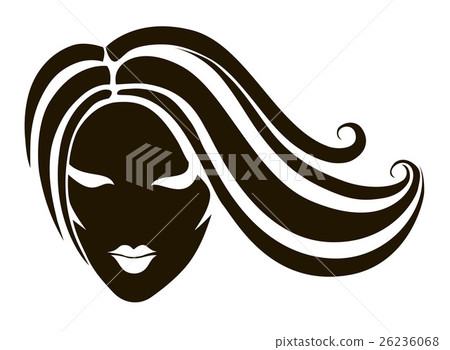 Head of a girl with long hair 26236068