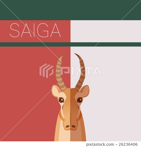 Saiga flat postcard 26236406