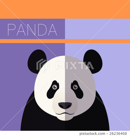 Panda flat postcard Panda flat postcard 26236408