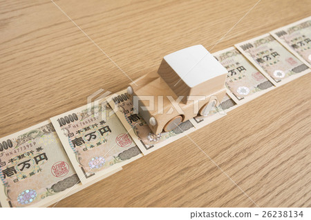 Cars running along the way of money Cars running along the way of money 26238134
