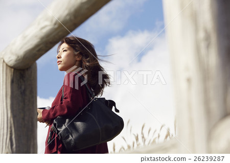 A woman sightseeing to see the Tohoku 26239287