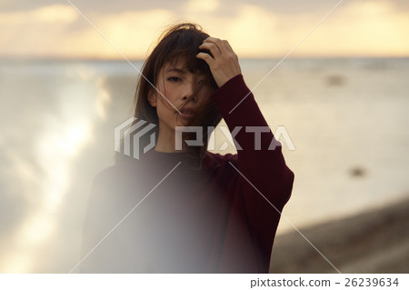 A woman sightseeing in Tohoku A woman sightseeing in Tohoku 26239634