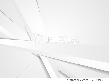 Abstract light grey tech stripes background 26239689