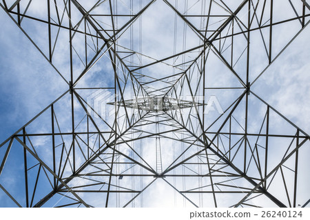 Look up structure metal high voltage pole Look up structure metal high voltage pole 26240124