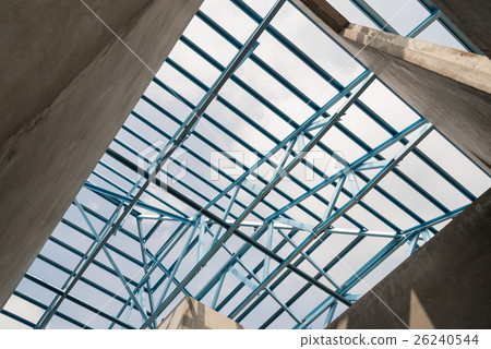 Structure of steel roof. Structure of steel roof. 26240544