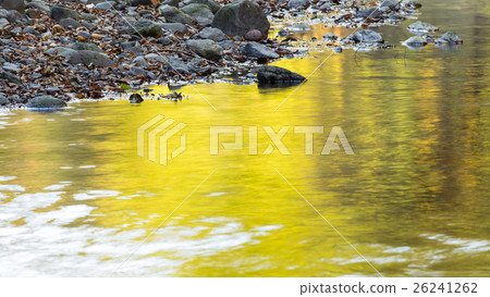 The autumnal colored water surface 26241262