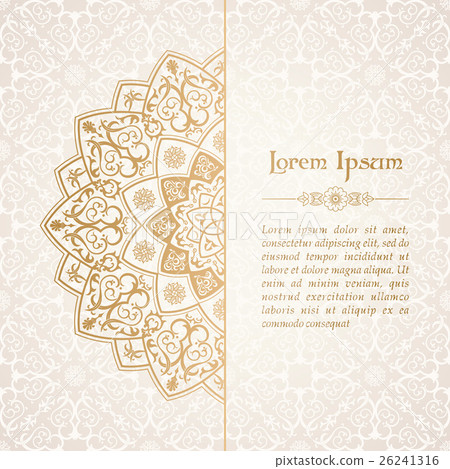 Oriental vector ornament. Ethnic lace pattern in 26241316