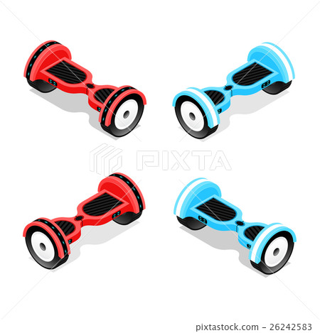 Gyroscooter Set Isometric View. Vector 26242583