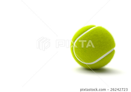Tennis ball with copy space isolated on a white ba 26242723